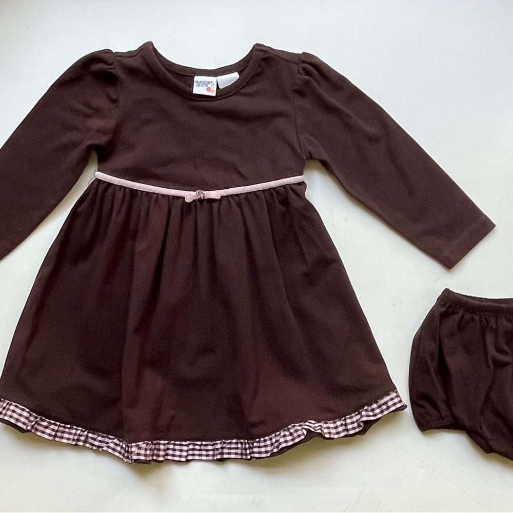 Maggie & Zoe Brown Long Sleeve Casual Sundress
